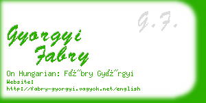 gyorgyi fabry business card